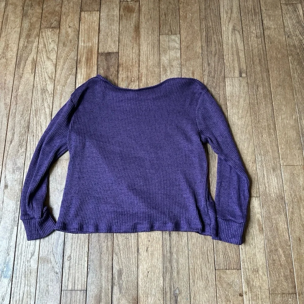 Carter's Girls Set Top Size 8 Deep Purple Twisted Knot Ribbed Knit‎ Casual Chic